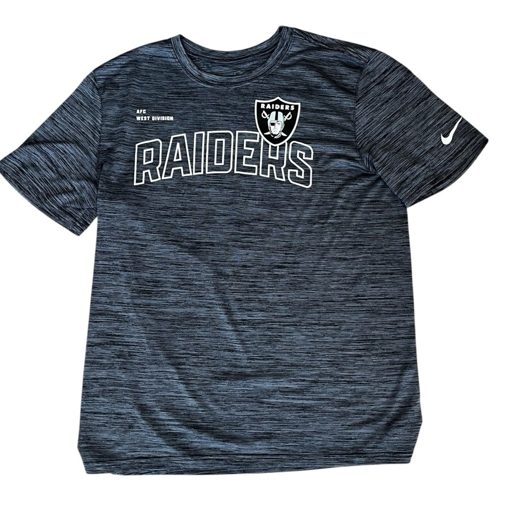 Nike NFL Las Vegas Raiders Short Sleeve Shirt Men’s Large Gray